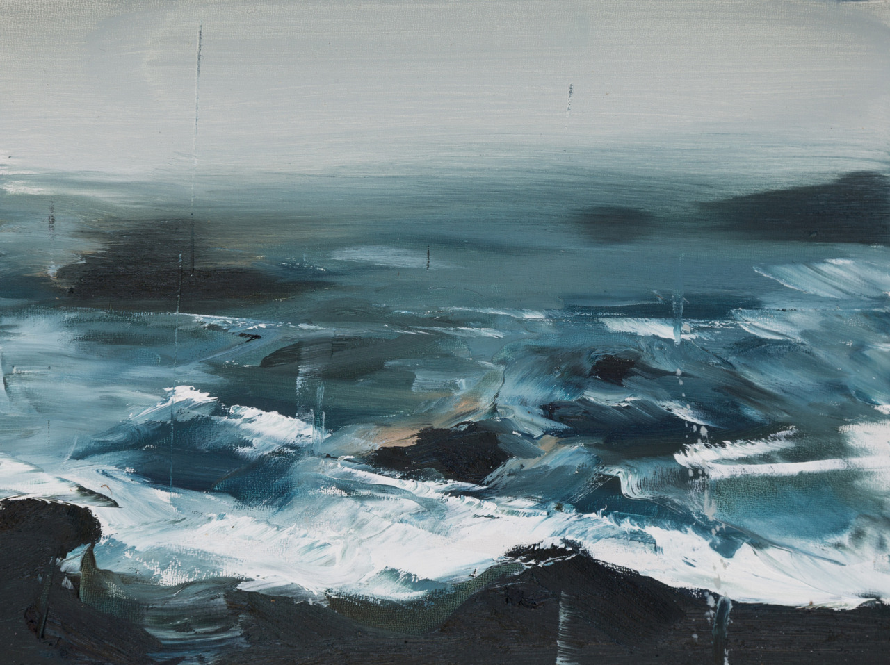 mydarkenedeyes:Emma Fineman - Ocean Series (Oil on panel, 2014‒)