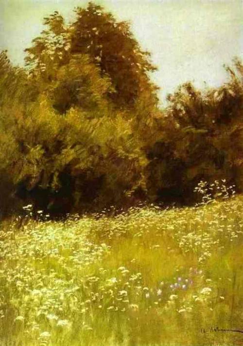 artist-levitan: Meadow on the Edge of a Forest, 1898, Isaac LevitanMedium: pastel,paper