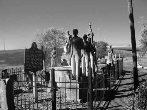 mortisia:  Wooldridge Monuments The Wooldridge Monuments are a series of historical monuments located in Maplewood Cemetery of Mayfield, Kentucky. They were built for Colonel Henry G. Wooldridge, to commemorate family members and other loved ones of his
