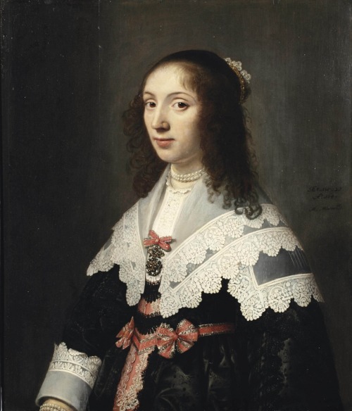 Agatha de Vlaming van Oudtshoorn by Michiel van Mierevelt, 1640