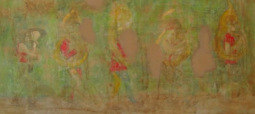 nocturnalpicnic:  a little forest music 89x55cm meditations on art with mostly sousaphones