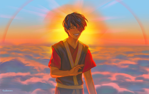 The waves of the sky and the sea were not so different after all.Available as prints: Zuko - Sokka 