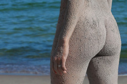nude-outdoor:  I like how my butt turned out with sand on it