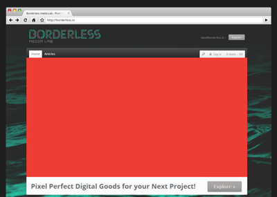 Borderless Website Screenshot