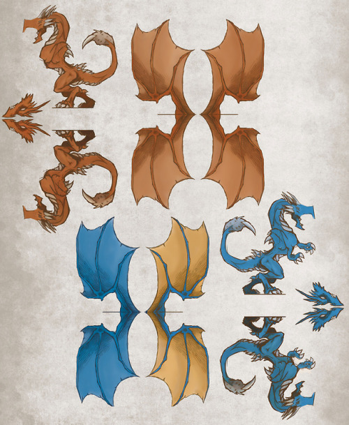 I colored this pretty sweet papercraft dragon standee miniature by Matt Holmberg (orwin-dm.tumblr.co