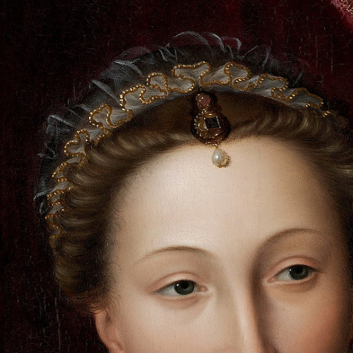 20aliens:A Lady in Her Bath (detail), c1571oil on oak  923 mm x 812 mmFrançois Clouet