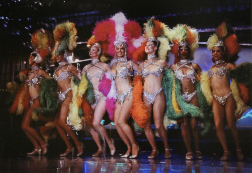 Mexican showgirl Olga Breeskin performing at the Continental Hilton’s cabaret in Mexico City, circa 