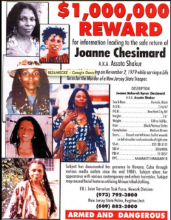 micdotcom:  Why the #BlackLivesMatt campaign should turn its attention to Cuba and Assata Shakur   Born Joanne Deborah Chesimard, in 2013 Shakur became the first woman ever listed on the FBI’s Most Wanted Terrorists List (although the FBI doesn’t