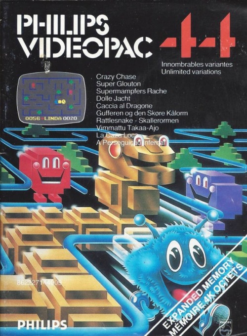 talesfromweirdland:Prehistoric gaming: box cover art for the Philips Videopac (1983).It was basicall