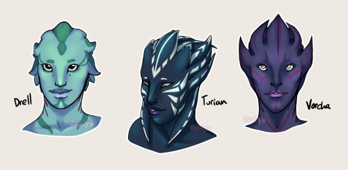ozziyo: I want asari to resemble their father species in one way or another because that’d be 