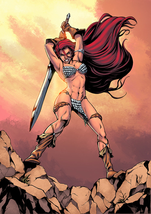 logicfun:  Red Sonja color by logicfun