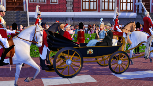 batsfromwesteros:TRH took a carriage from the airport to Brindleton Palace, where the foreign royals