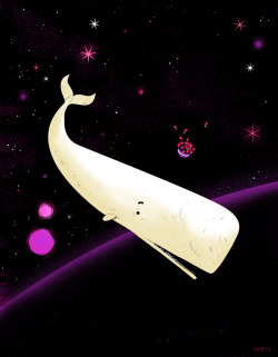 grimfairytales:  Another thing that got forgotten was the fact that against all probability a sperm whale had suddenly been called into existence several miles above the surface of an alien planet. And since this is not a naturally tenable position for