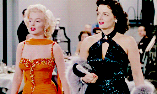 Porn photo vintagegal:  Marilyn Monroe and Jane Russell