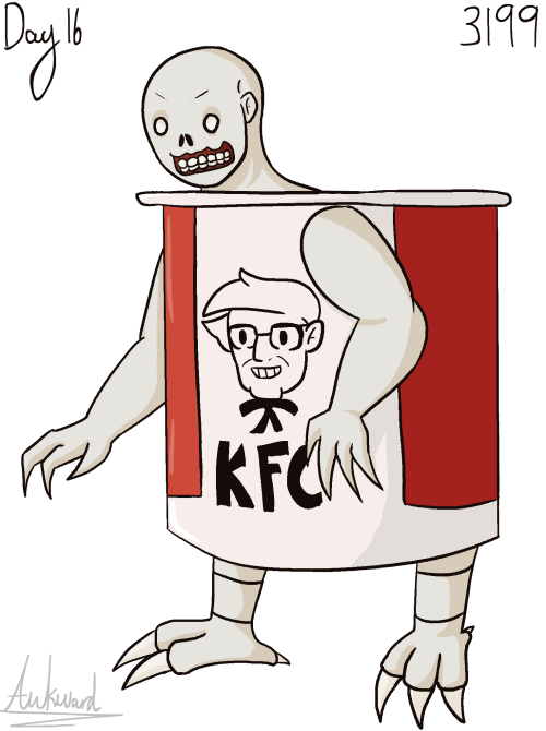 SCP 3199 dressed up as kfc (not my art, it's from awkward-clone on tumblr)  : r/SCP