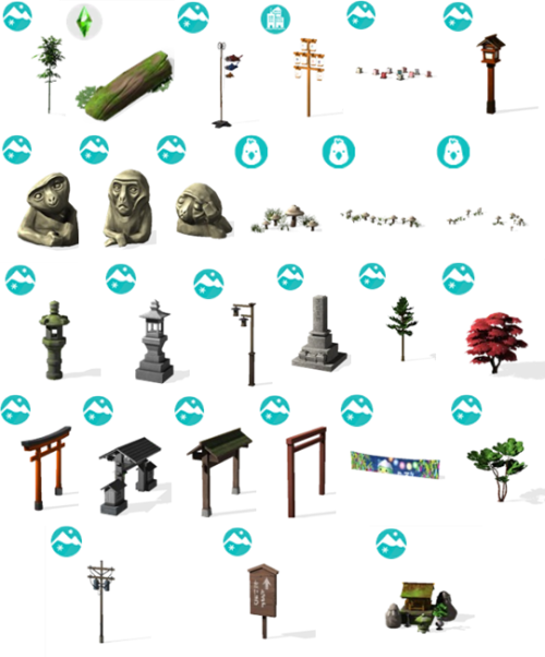 lafeeverte-sims:⛩️ (mostly) snowy escape 4t2 exterior items ⛩️ or interior, i’m not the boss of you.