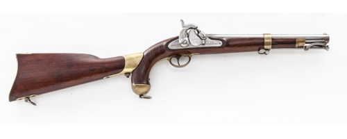 Springfield 1855 Carbine,Created for cavalry, mounted infantry, and artilleryman, the Springfield 18