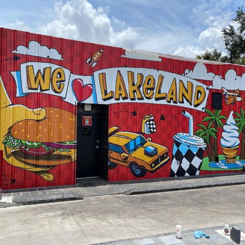 If you are in Lakeland, Florida check out my artwork on the side of one of the Checkers burger joint