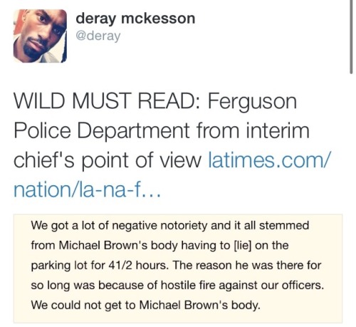 smallrevolutionary:krxs10:ARE YALL SEEING THIS SHIT??!?!!?The interim Ferguson Police Chief straight