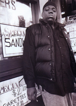 hiphopphotomuseum:  On this day, May 21st, the great Notorious B.I.G. would have been 41 years old.   He is greatly missed. R.I.P. Christopher “Biggie Smalls.” Photo by Carl Posey for Rap Pages Magazine.