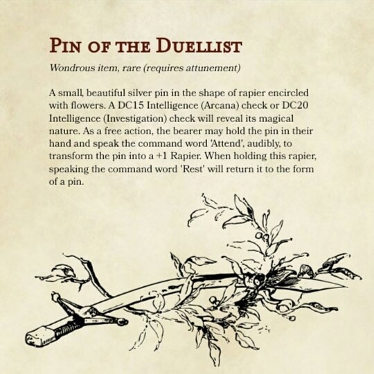 plusthreeshortsword:A homebrew weapon I designed for one of my players.  A character