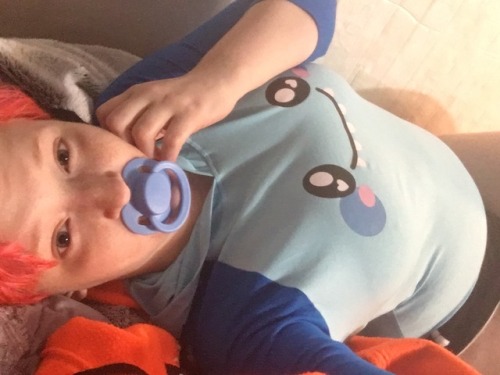 My new onesie and paci from littleforbig! I love the Dino onesie and the paci is wonderful!