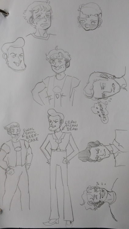 luiciones-art:A bunch of shitty sketches. I can’t seem to get Robbie’s face right. Pls tell me what 