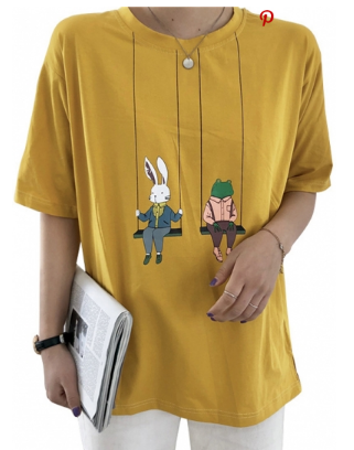 starskcreunt:CUTE PRINTED TEES (UP TO 37%OFF)Lemon - Drink Meow - Rabbit&FrogHard rock - RabbitG