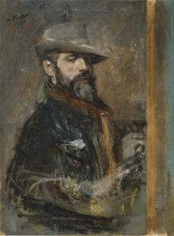 Self-Portrait Painting (1895), Ignacio Pinazo