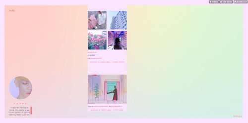 Theme [07 “in my arms.”] by babesthetique!- 250px posts.- Customizable colors.- Pagination.- 150px s