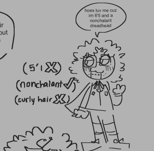 A digital chibi-like drawing of Ezra Lamb from Legoland. He grins mischeviously, and says, "Hoes luv me cuz I'm 6'5 and a nonchalant dreadhead." From looking at him, you can see this is not true.