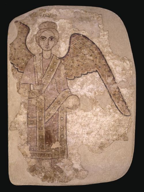 Archangel Gabriel, Fresco, Faras Cathedral, Lower Nubia ca. 8th century 