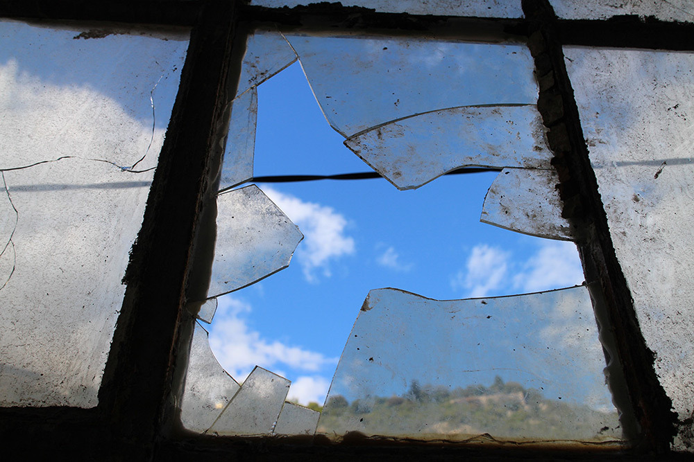 itscolossal:  Birds Appear in the Negative Space of Shattered Windowpanes in a New