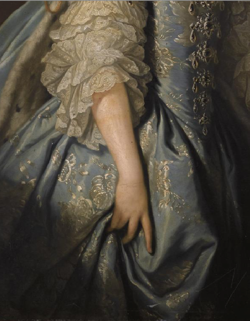 detailsofpaintings: Jean-Baptiste Van Loo, Portrait of Princess Amelia, Daughter of George II