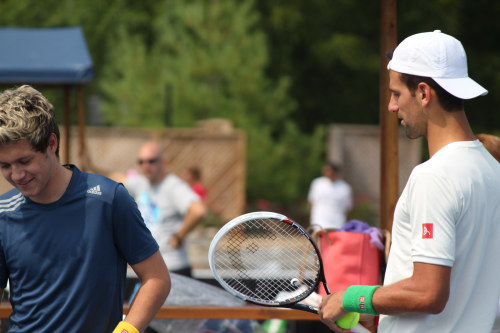 direct-news:  Niall playing tennis with Novak Djokovic. 02/8/14 