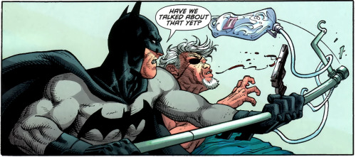 epigenetics:Remember that time Dick!Bats got his own over Slade Wilson with an IV pole?(Batman &