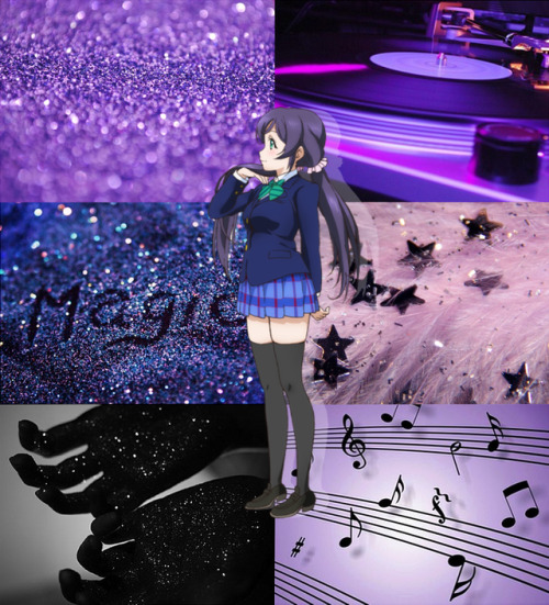 jaydes-kin-emporium: Purple and black Nozomi Tojo aesthetic with glitter for anon!!