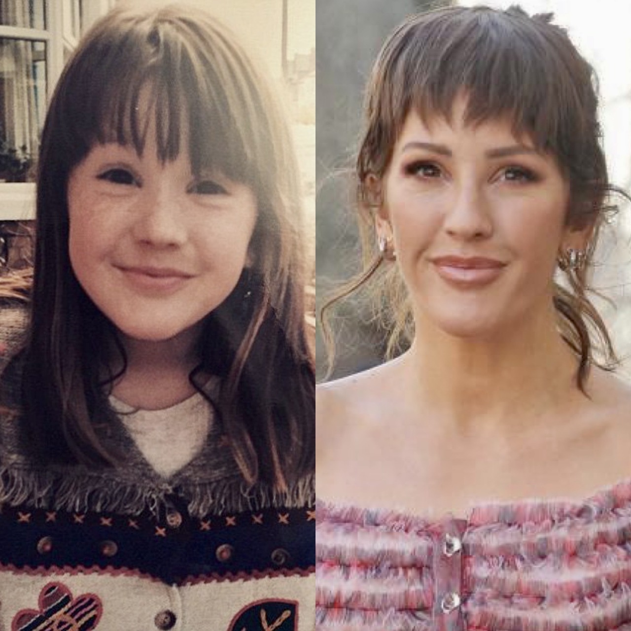 Ellie Goulding looks so different with dark hair and bangs