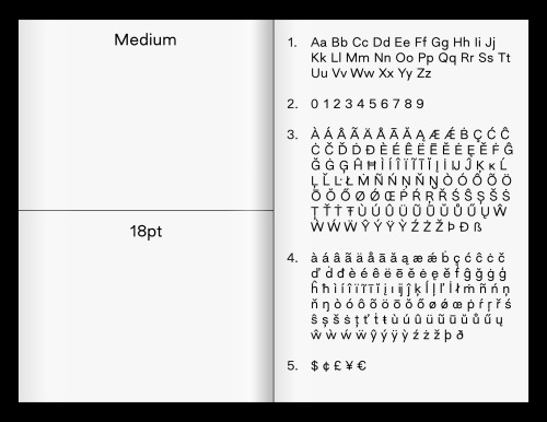 Some pages from the Atto SpecimenCheck it out/purchase it here: atto-typeface.com/