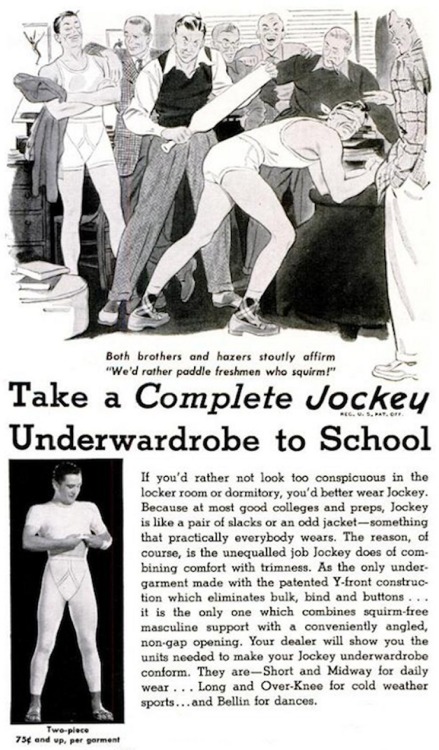 vintagemaleerotica: Underwear ad.1950s
