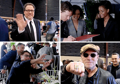 fyeahmarvel:Marvel Studios 10th Anniversary - Class Photo‘There was a ton of fanboying and fangirlin