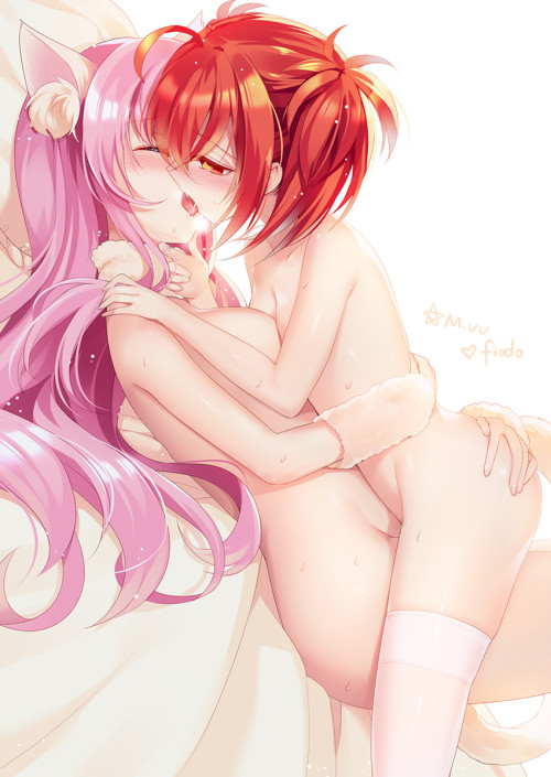 hentaibeats:  Yuri Neko Set!All art is sourced porn pictures