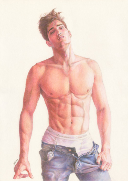 halla-kang:Tony PilatoPortraitColored pencilby