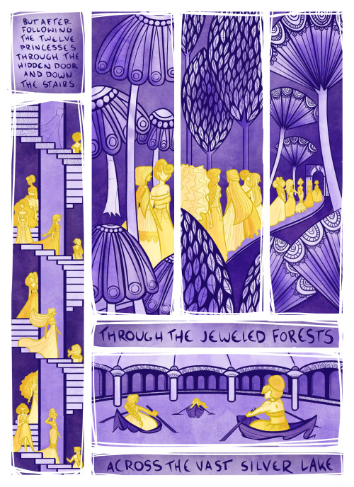 charminglyantiquated: a short comic about the twelve dancing princesses!in the original fairy tale, 