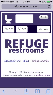 refugerestrooms:  REFUGE restrooms is now