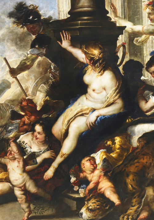 jaded-mandarin:Luca Giordano. Detail from Rubens Painting The Allegory of Peace, 1660.