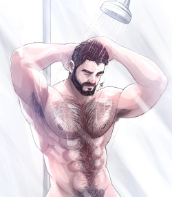 jojiart: Mr.Sam take a shower commission on my patreon  can find full ver.on patreon page :) 