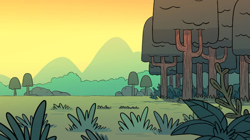 My two favorite backgrounds that I got to do for last week’s short!