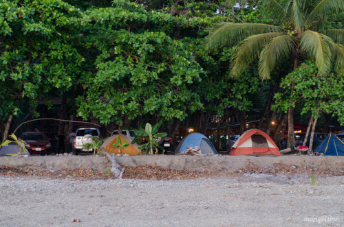 The blue one in the middle was home for some nights. The Pacific ocean behind me.