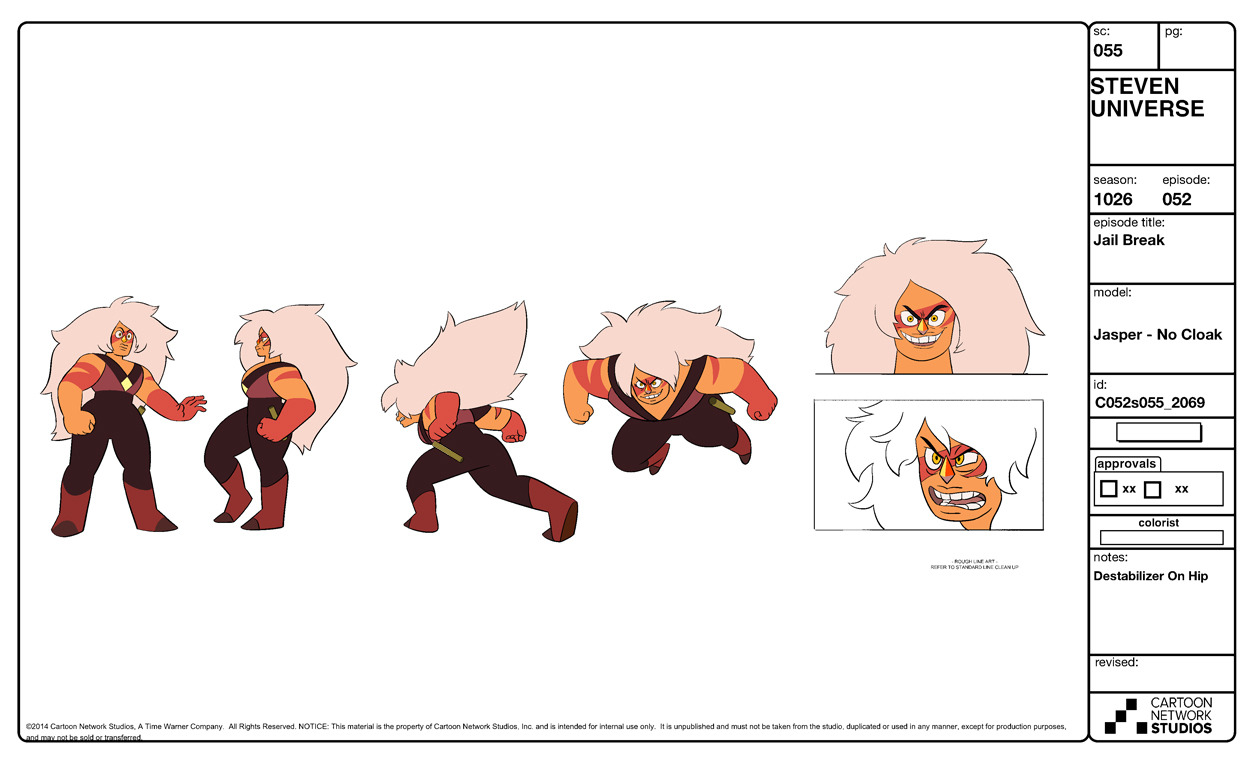 A selection of Characters, Props, and Effects from the Steven Universe episode: Jail